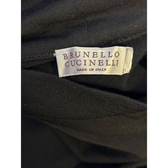 Brunello Cucinelli Wool Blend Black Dress Asymmetric Hem M - Picture 5 of 5